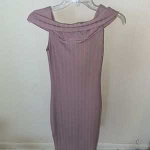 Boutique bandage dress light purple Midi dress